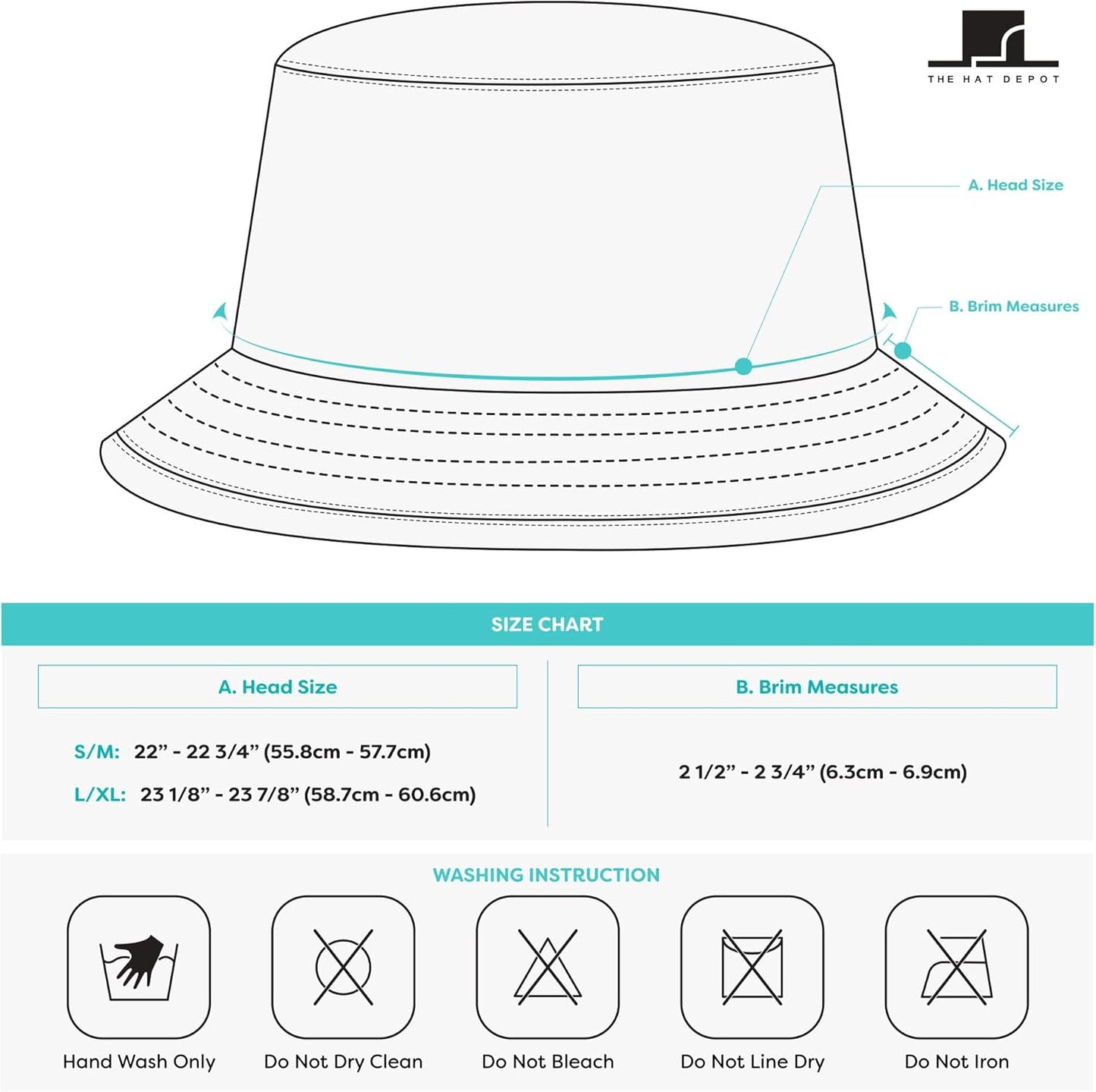 Bucket Hat 100% Cotton & Denim