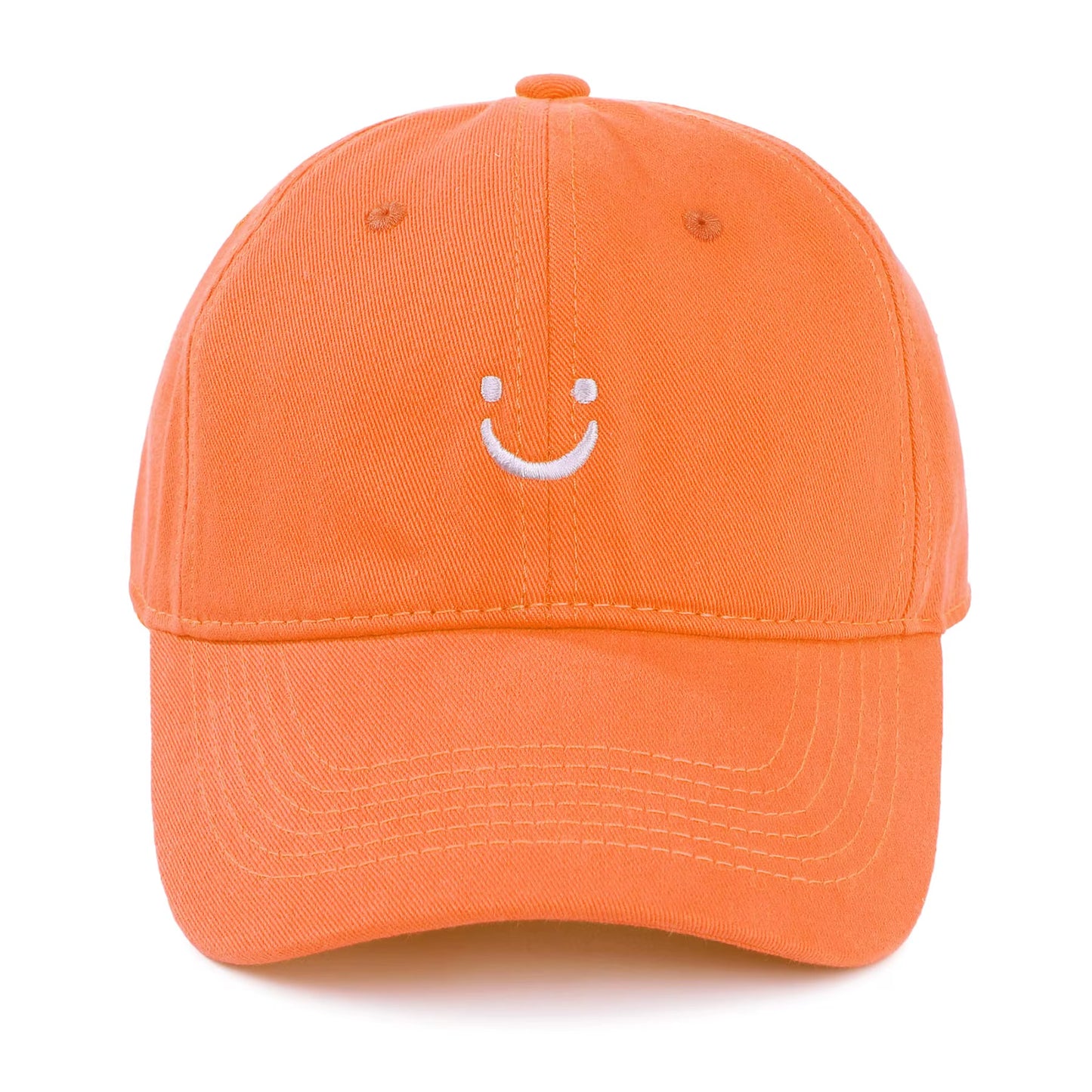 Smile Baseball Caps Embroider Smiling Face Hat Happy Lovers Hats Trucker Hat Mom Hat Dad Hat Adjustable