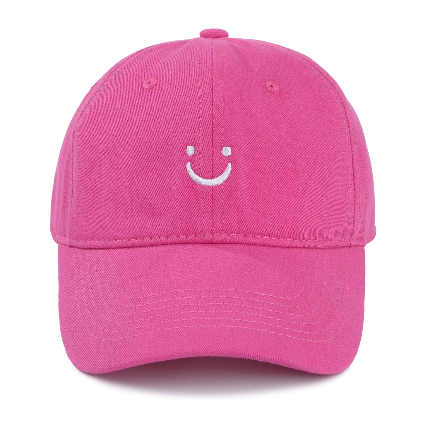 Smile Baseball Caps Embroider Smiling Face Hat Happy Lovers Hats Trucker Hat Mom Hat Dad Hat Adjustable