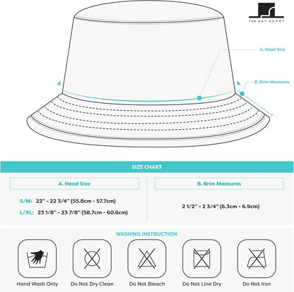 Bucket Hat 100% Cotton & Denim 
