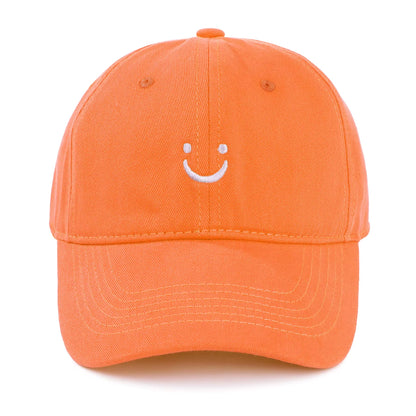 Smile Baseball Caps Embroider Smiling Face Hat Happy Lovers Hats Trucker Hat Mom Hat Dad Hat Adjustable