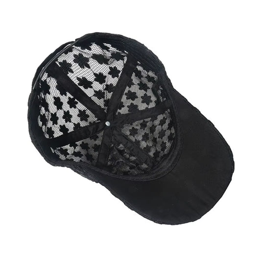 Women Hollow Flower Baseball cap 