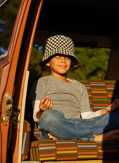 Kids Checkerboard Bucket Hat