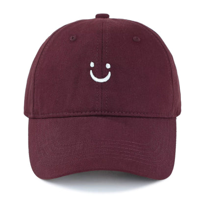 Smile Baseball Caps Embroider Smiling Face Hat Happy Lovers Hats Trucker Hat Mom Hat Dad Hat Adjustable