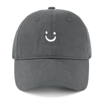 Smile Baseball Caps Embroider Smiling Face Hat Happy Lovers Hats Trucker Hat Mom Hat Dad Hat Adjustable