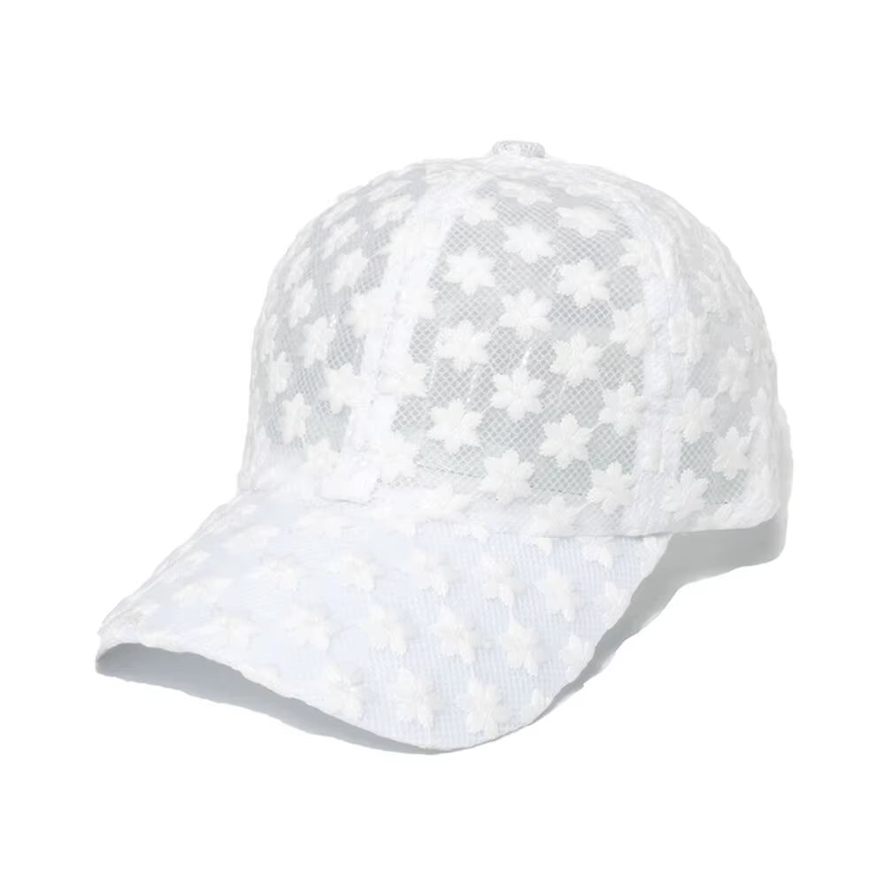 Women Hollow Flower Baseball cap 