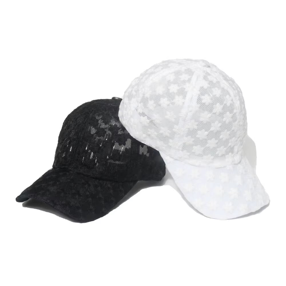 Women Hollow Flower Baseball cap 