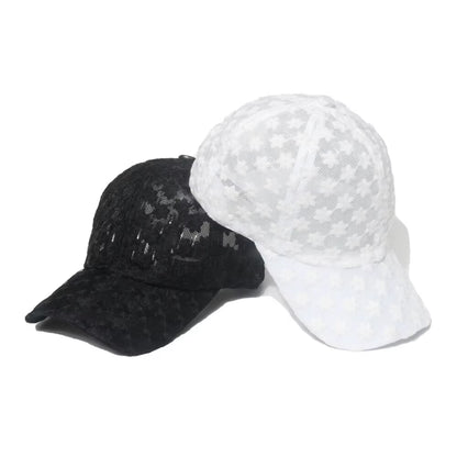 Women Hollow Flower Baseball cap 