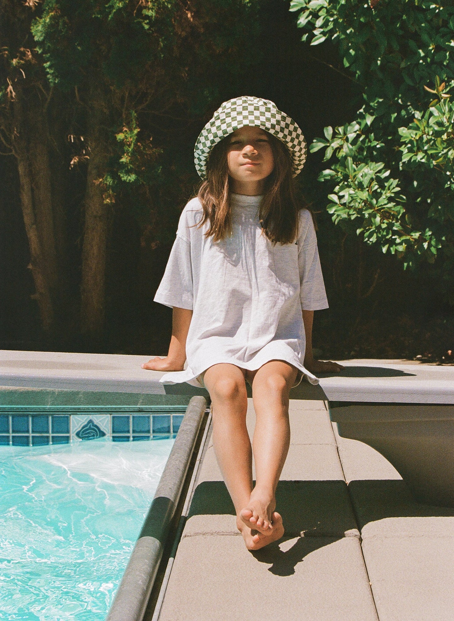Kids Checkerboard Bucket Hat